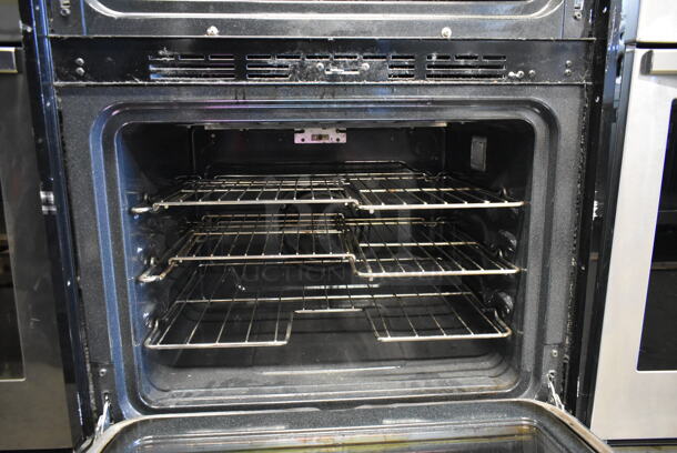 JennAir Maytag JJW9830DDP Stainless Steel Commercial Electric Powered Double Stack Oven. Door Needs To Be Attached. 120/208-240 Volts.  - Image 6 of 7