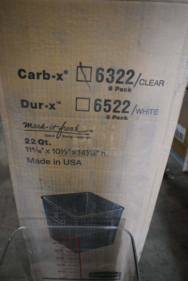 6 BRAND NEW IN BOX! Rubbermaid Clear Poly Containers. 11.5x10.5x14.5. 6 Times Your Bid! - Image 4 of 4