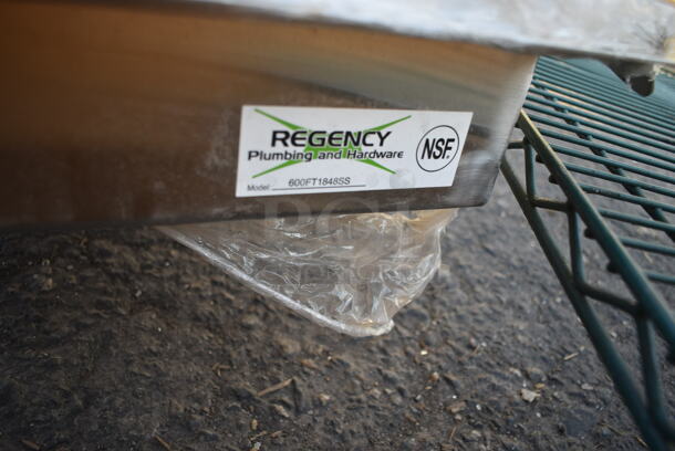 BRAND NEW SCRATCH AND DENT! Regency 600FT1848SS 18" x 48" 14-Gauge Stainless Steel Floor Trough with Grate - Image 3 of 3