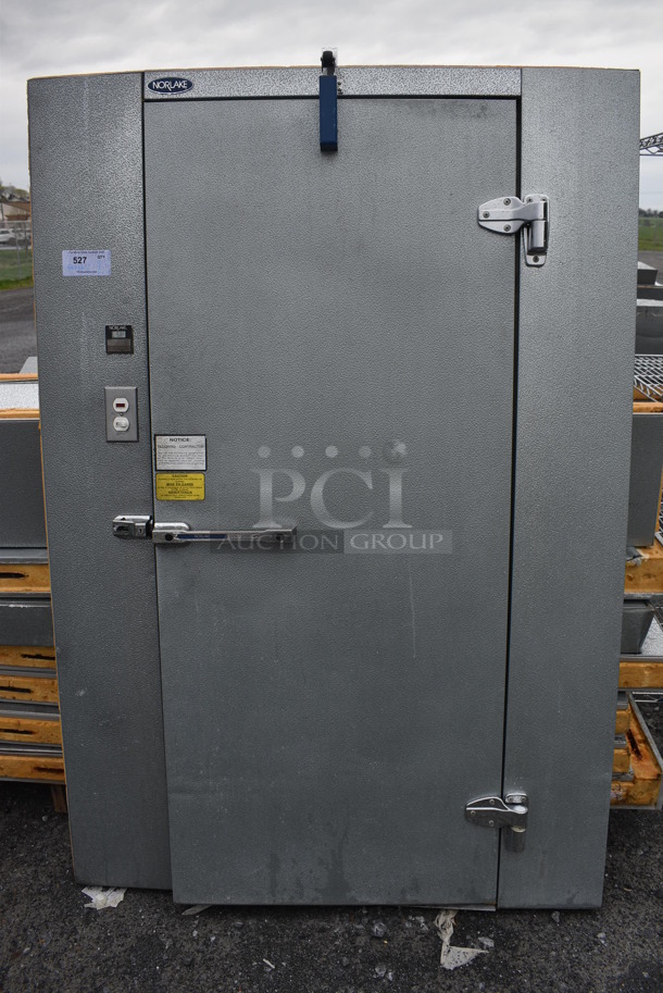 Norlake 6'x6'x6.5' SELF CONTAINED Walk In Freezer Box w/ Floor, Copeland Model RS80C2E-CAV-101 Compressor and Norlake Model CPF075DC-A Condenser. Picture of the Unit Before Removal Is Included In the Listing. 115/208-230 Volts, 1 Phase. - Image 8 of 8