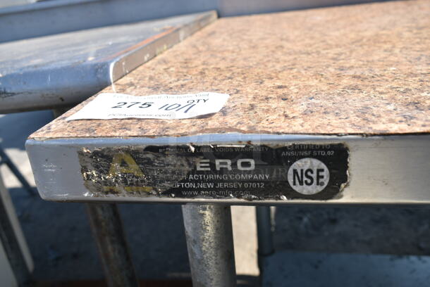 Stainless Steel Table w/ Metal Under Shelf.  - Image 4 of 4