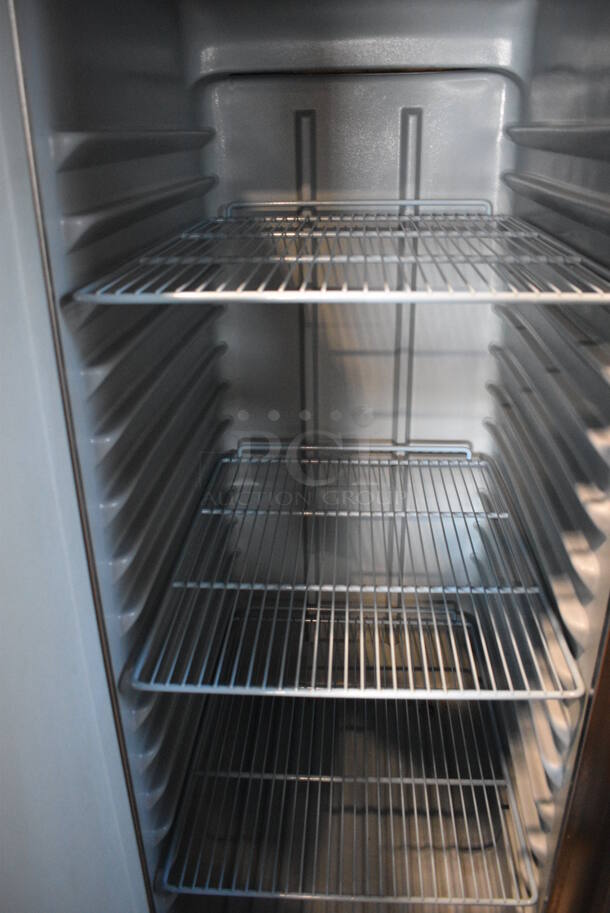 Delfield Stainless Steel Commercial 3 Door Reach In Cooler w/ Poly Coated Racks on Commercial Casters. 77x32x80. Cannot Test Due To Plug Style - Image 2 of 6