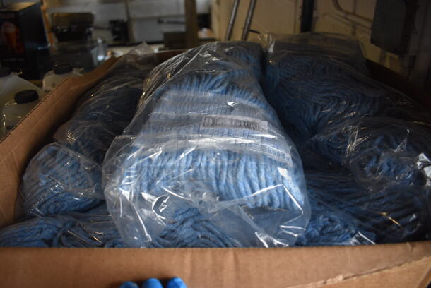 12 BRAND NEW IN BOX! Rubbermaid Blue Mop Heads. 12 Times Your Bid!