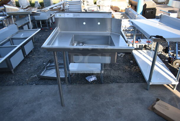 BRAND NEW SCRATCH AND DENT! Regency 600DDT36L Stainless Steel Commercial Left Side Dirty Side Dishwasher Table.  - Image 1 of 5