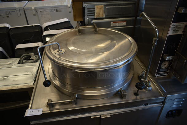 Market Forge MT40 Stainless Steel Commercial Floor Style Direct Steam Powered 40 Gallon Steam Kettle and Market Forge A Cooker Stainless Steel Commercial 2 Deck Pressure Steam Cabinet.  - Image 2 of 12