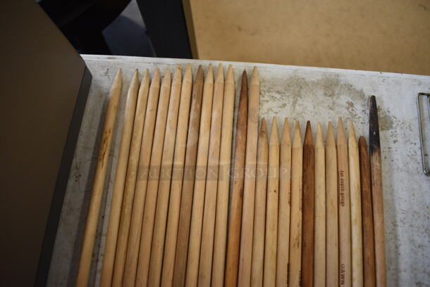 ALL ONE MONEY! Lot of 14 Wooden Stakes! Includes 18" - Image 2 of 3