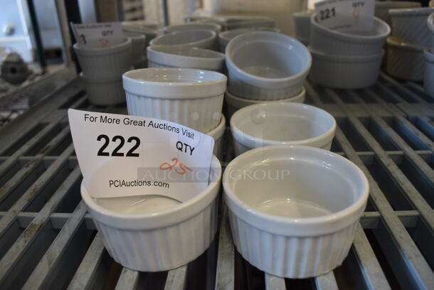 25 White Ceramic Bowls. 3x3x1.5. 25 Times Your Bid!