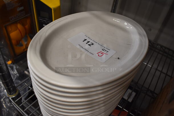 15 White Ceramic Oval Plates. 8.5x12x1. 15 Times Your Bid! - Image 2 of 3