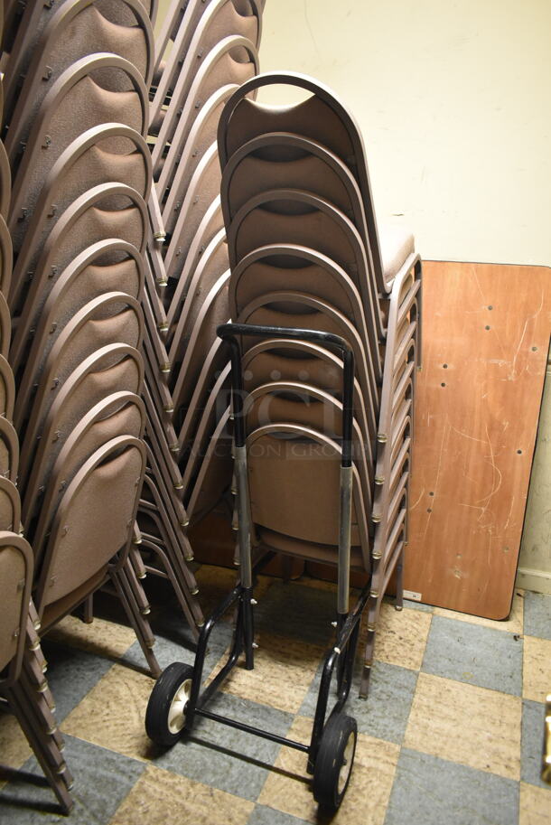 ALL ONE MONEY! ROOM LOT of Various Items Including Stackable Banquet Dining Chairs and Round Folding Tables. BUYER MUST REMOVE. (ballroom #2) - Image 3 of 6