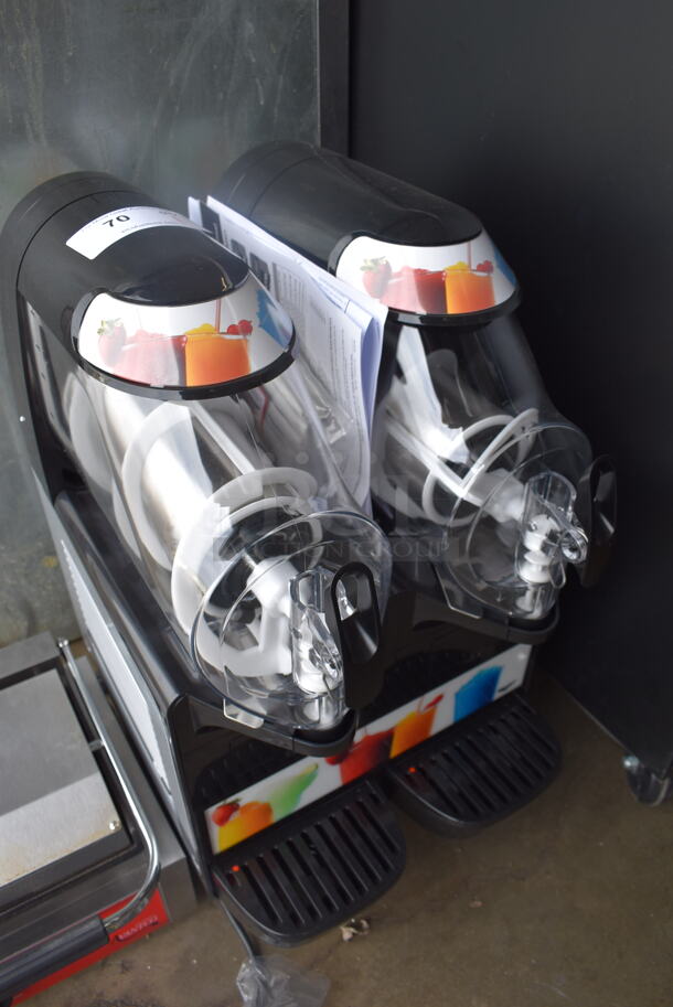 BRAND NEW! Vollrath VCBA128-37 Stainless Steel Commercial Countertop 2 Hopper Slushie Machine. Hoppers Have 1.6 Gallon Capacity. 115 Volts, 1 Phase. 15x20x27. Tested and Working! - Image 3 of 6