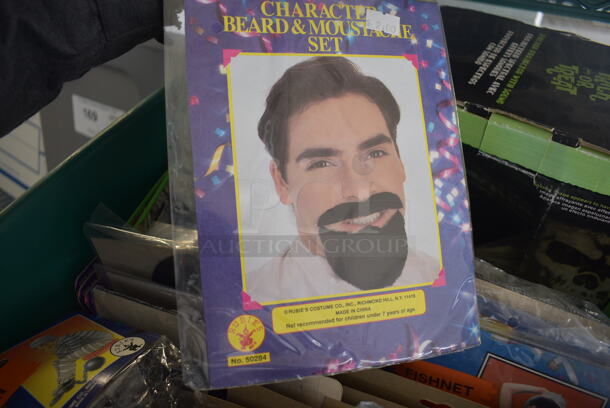 ALL ONE MONEY! Lot of Various Items Including Fake Moustaches, Fishnet Stockings and Face Paint in Green Bin! - Image 5 of 8