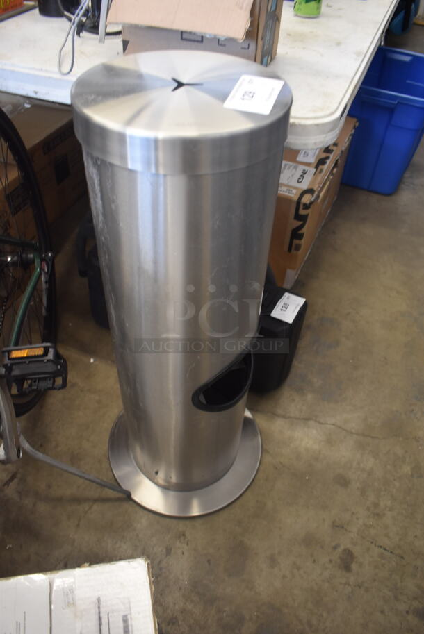 Stainless Steel Trashcan w/ Upper Wipe Dispenser - Image 2 of 4