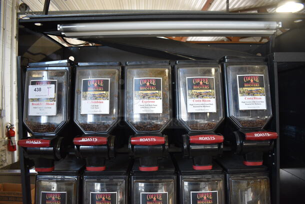 Black Floor Style 10 Bin Coffee Bean Dispenser. 48x24x80 - Image 2 of 5