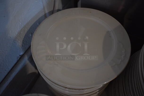 36 White Ceramic Plates. 10x10x1. 36 Times Your Bid!  - Image 2 of 3