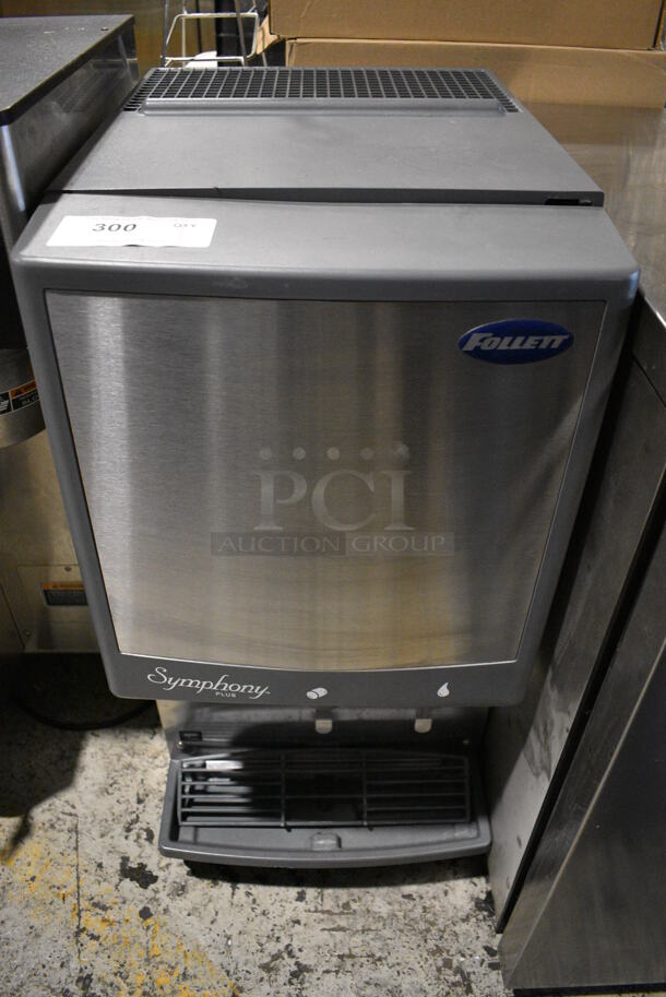 2018 Follett Model 12CI425A Symphony Plus Stainless Steel Commercial Countertop Ice Machine w/ Ice and Water Dispenser. 115 Volts, 1 Phase. 16.5x23.5x33