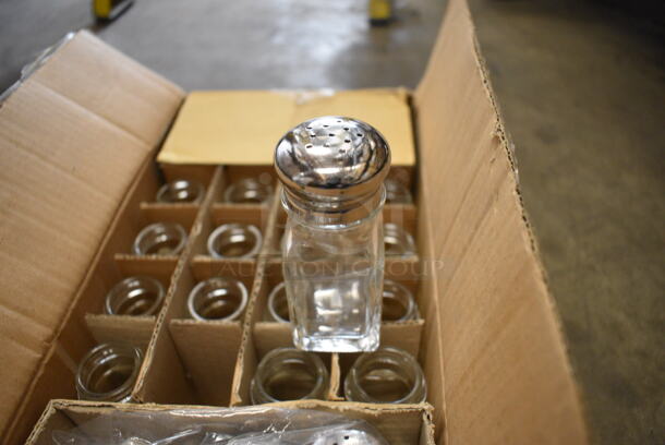 24 BRAND NEW IN BOX! Update Model SK-SK Salt / Pepper Shakers. 1.5x1.5x4. 24 Times Your Bid!