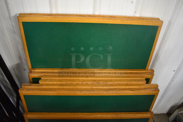 9 Various Green Tabletops w/ Wood Pattern Rim. 30x24x1, 30x30x1, 30x42x1. 9 Times Your Bid! - Image 2 of 4