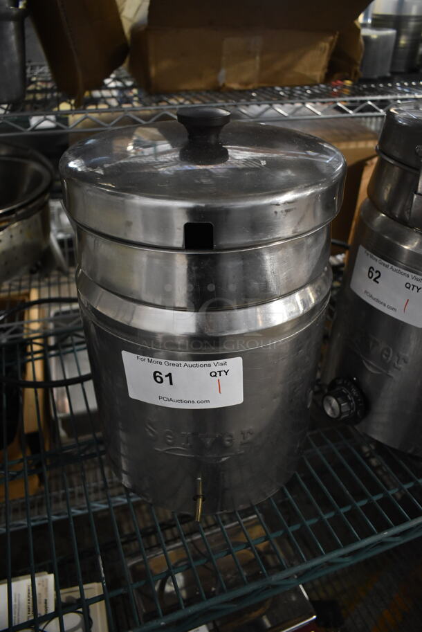 Server FS-7 Stainless Steel Commercial Countertop Food Warmer w/ Drop In and Lid. 120 Volts, 1 Phase. 