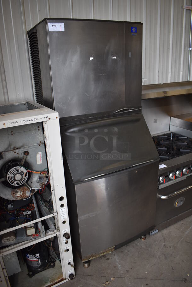 Manitowoc SY0854A Stainless Steel Commercial Ice Head on Manitowoc B570 Commercial Ice Bin. 208-230 Volts, 1 Phase. 30x34x77 - Image 4 of 9