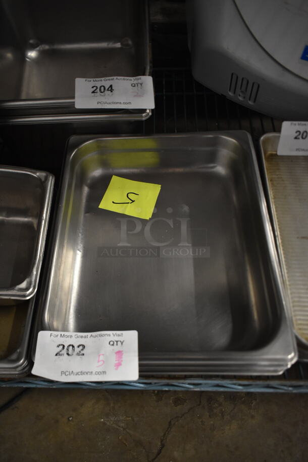 5 Stainless Steel 1/2 Size Drop In Bins. 5 Times Your Bid! - Image 2 of 3
