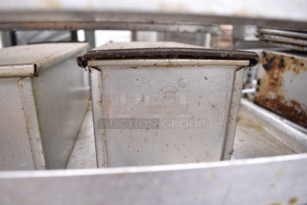 Metal Commercial Pan Transport Rack on Commercial Casters w/ 2 Metal Pans and 10 Long Pans - Image 5 of 7