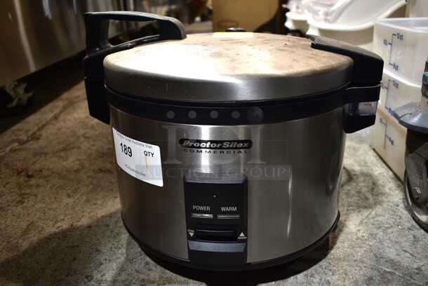 Proctor Silex Hamilton Beach 37540 Stainless Steel Countertop Rice Cooker. 120 Volts, 1 Phase. Tested and Working!