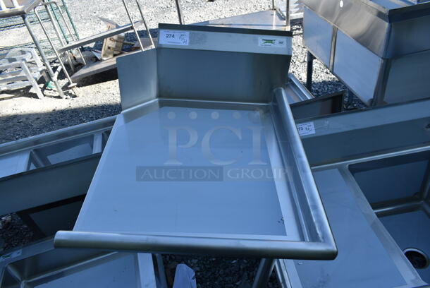 BRAND NEW SCRATCH AND DENT! Regency 600CDT24R Stainless Steel Commercial Right Side Clean Side Dishwasher Table. - Image 3 of 4
