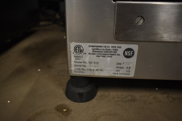 Globe GC 512 Stainless Steel Commercial Countertop Meat Slicer w/ Blade Sharpener. 115 Volts, 1 Phase. Tested and Does Not Power On - Image 4 of 5