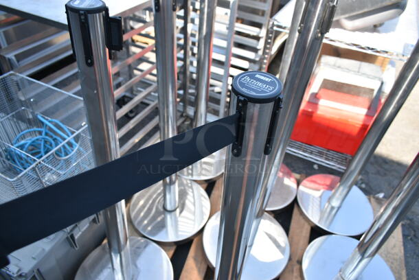 PALLET LOT of 12 Hubert Pathways Metal Stanchion. 12 Times Your Bid!  - Image 4 of 5