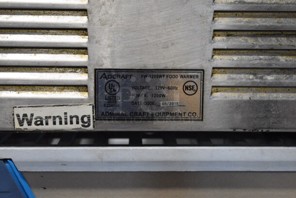 2015 Adcraft Model FW-1200WF Stainless Steel Commercial Countertop Food Warmer. 120 Volts, 1 Phase. 14.5x23x9. Tested and Working! - Image 4 of 4