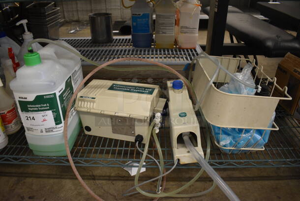 ALL ONE MONEY! Lot of Various Items Including Ecolab Bottle and Dispensing System! - Image 1 of 3
