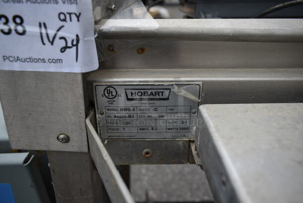 Hobart HWS-4 Stainless Steel Commercial Floor Style Heat Seal Wrapping Station. 120 Volts, 1 Phase. Cannot Test - Unit Needs New Power Cord / Plug - Image 4 of 4