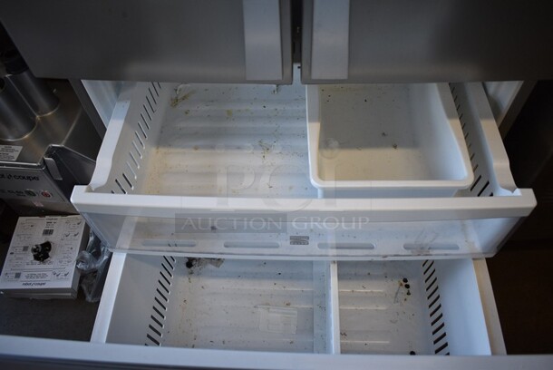 Kenmore Elite Model 795.71036.010 Chrome Finish French Style Door Cooler w/ Lower Freezer Combo Unit. 115 Volts, 1 Phase. 33x33x70. Tested and Powers On But Does Not Get Cold - Image 4 of 8