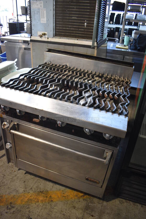 Jade Stainless Steel Commercial Natural Gas Powered 6 Burner Range w/ Oven. 36x38x41 - Image 2 of 7
