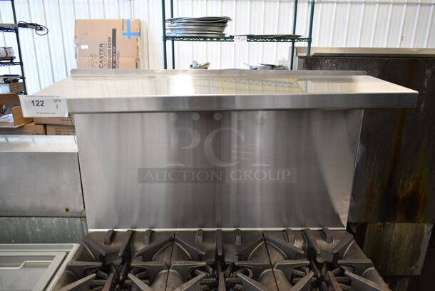 BRAND NEW SCRATCH AND DENT! 2023 Garland G36-6C Stainless Steel Commercial Floor Style Natural Gas Powered 6 Burner Range w/ Convection Oven, Over Shelf and Back Splash.  - Image 3 of 7
