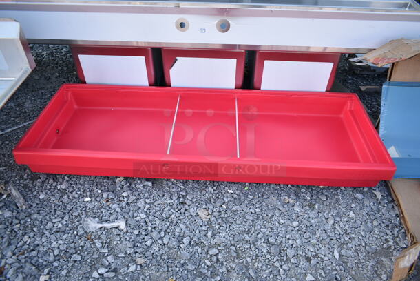 BRAND NEW SCRATCH AND DENT! Cambro 214BBR720RD  Buffet Bar w/ Standing Sneeze Guard. Stock Picture Used as Gallery.  - Image 4 of 6