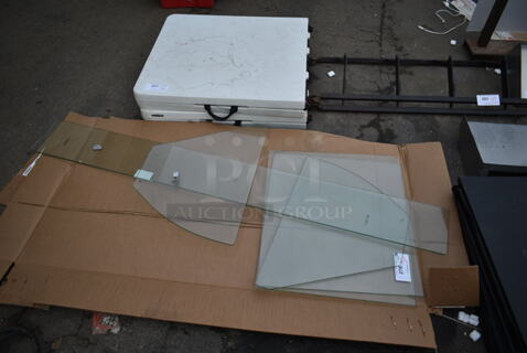 ALL ONE MONEY! Lot of Glass Panels to Sneeze Guard.