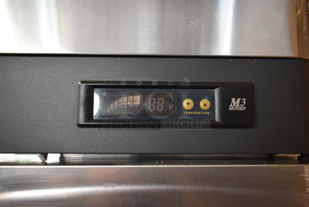 Turbo Air M3F47-2 Stainless Steel Commercial 2 Door Reach In Freezer w/ Poly Coated Racks and Commercial Casters. 115 Volts, 1 Phase. Tested and Powers On But Does Not Get Cold - Image 4 of 7