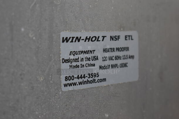 Win-holt NHPL-1836C Metal Commercial Single Door Reach In Warming Heating Proofing Cabinet on Commercial Casters. 120 Volts, 1 Phase.  - Image 7 of 7
