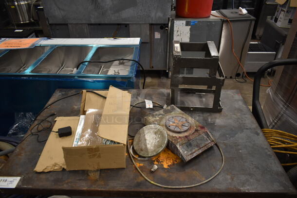 Metal 2 Tier Cart w/ Contents on Commercial Casters. - Image 2 of 8