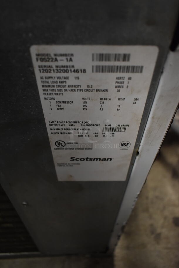 Scotsman F0522A-1A Stainless Steel Commercial Ice Head. 115 Volts, 1 Phase.  - Image 6 of 6