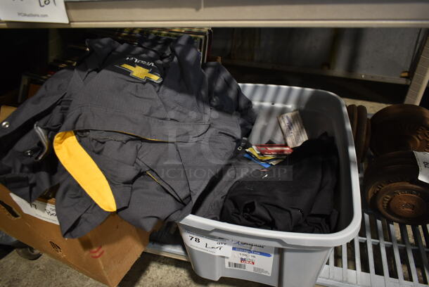ALL ONE MONEY! Lot of Clothes in Gray Poly Bin - Image 3 of 5