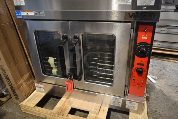 2 BRAND NEW SCRATCH AND DENT! Vulcan VC5ED ENERGY STAR Stainless Steel Commercial Electric Powered Full Size Convection Oven w/ View Through Doors, Metal Oven Racks and Thermostatic Controls. 208 Volts, 1/3 Phase. 2 Times Your Bid! - Image 7 of 11