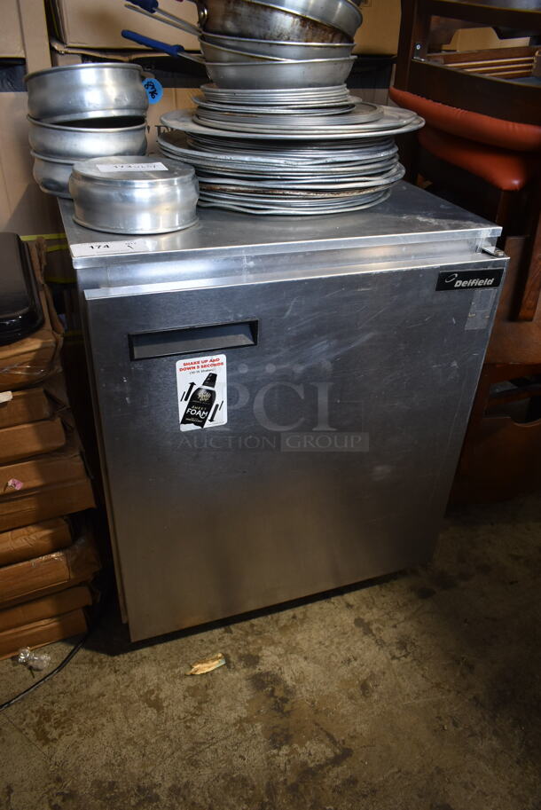 Delfield 406-CA Stainless Steel Commercial Single Door Undercounter Cooler. 115 Volts, 1 Phase. Tested and Working! - Image 1 of 4