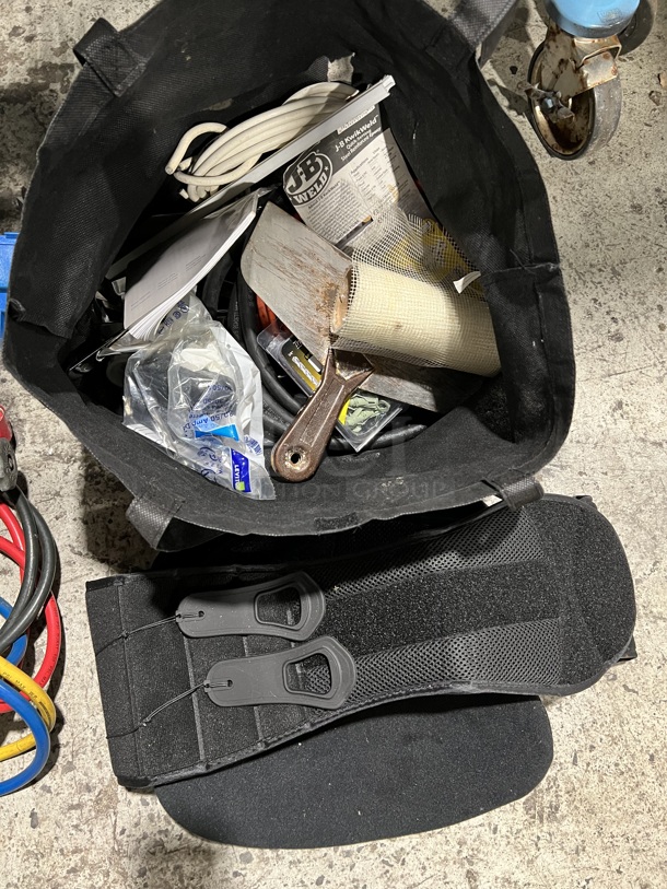 ALL ONE MONEY! Tier Lot of Various Items Including Bags, Pressure Pump Down System, Makita Drill, Tool Bag and Wires - Image 8 of 10
