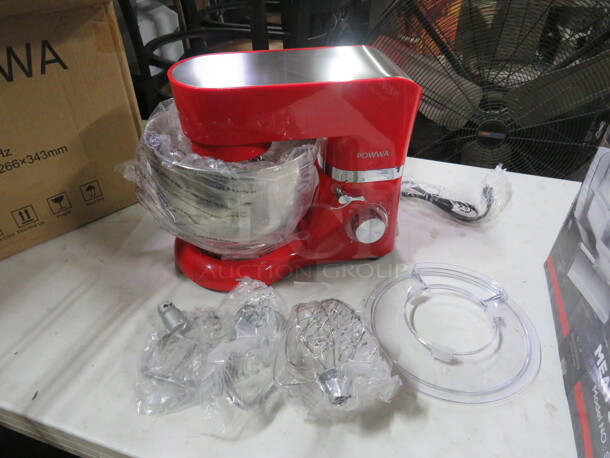 One Powwa Stand Mixer With Bowl, Guard, Whip, Hook And Paddle. #SM-1503H