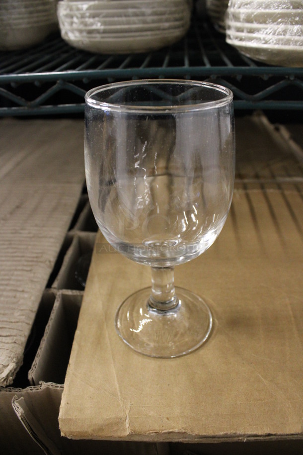 36 BRAND NEW IN BOX! Anchor Wine Glasses. 3.25x3.25x6. 36 Times Your Bid!