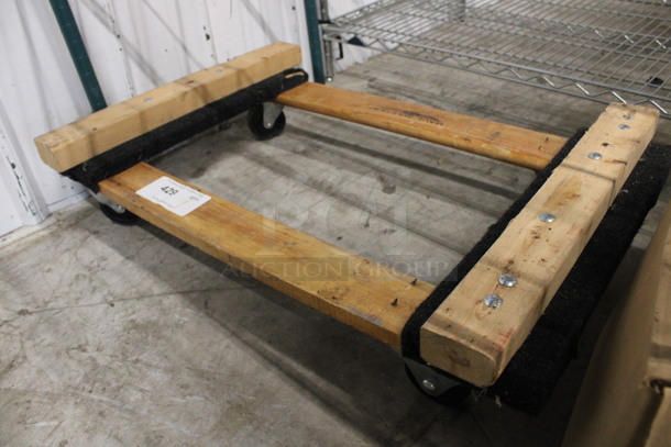 Wooden Furniture Dolly on Commercial Casters. 20x30x7