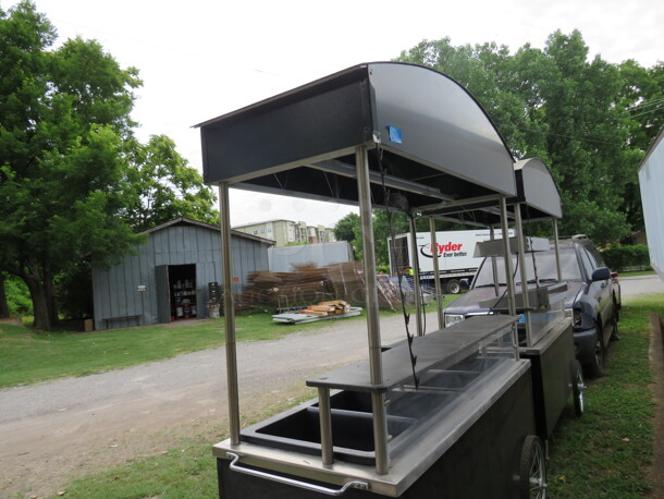 One Beverage Kiosk With 4 Wells 13.5X21.5X15, Serve Counter, Cash Drawer, Chip Clip, Lights And On Casters. 75X31X91 - Image 3 of 5