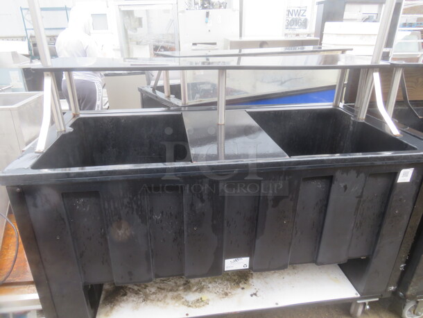 One Budweiser IRP Portable Drink Station With Over Shelf On Casters. 61.5X31.5X67 - Image 3 of 3